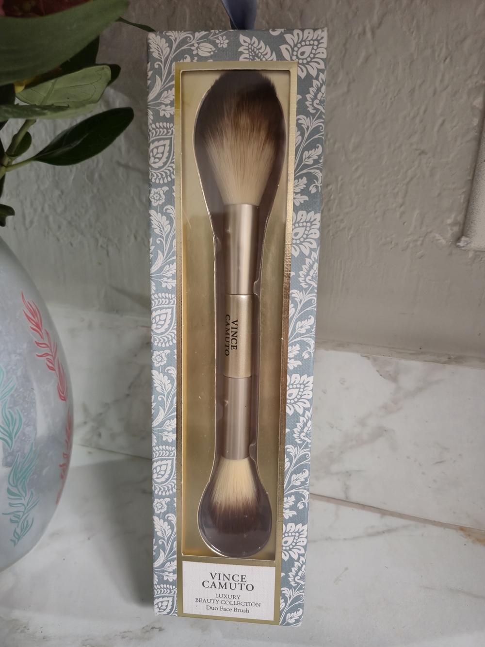 Vince Camuto Rose Gold Dual-Ended Face Brush